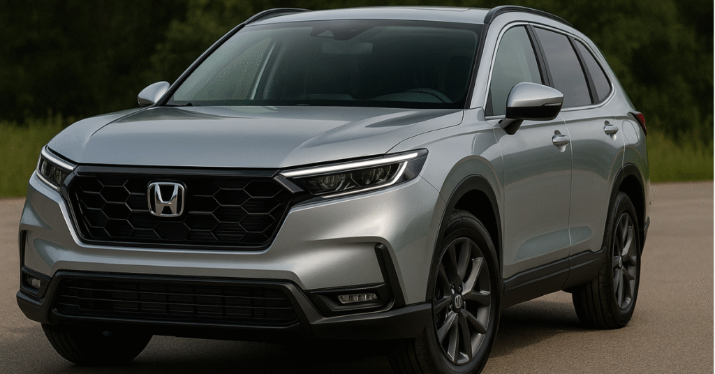 Honda CR-V 2025 Front Look with New Hybrid Design and LED Headlights