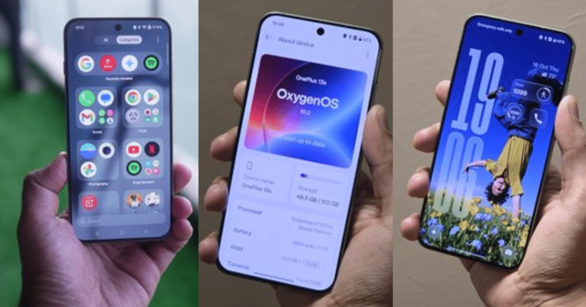 OxygenOS 16 Review – OnePlus smartphone running new OxygenOS 16 UI with AI features and Gemini integration.