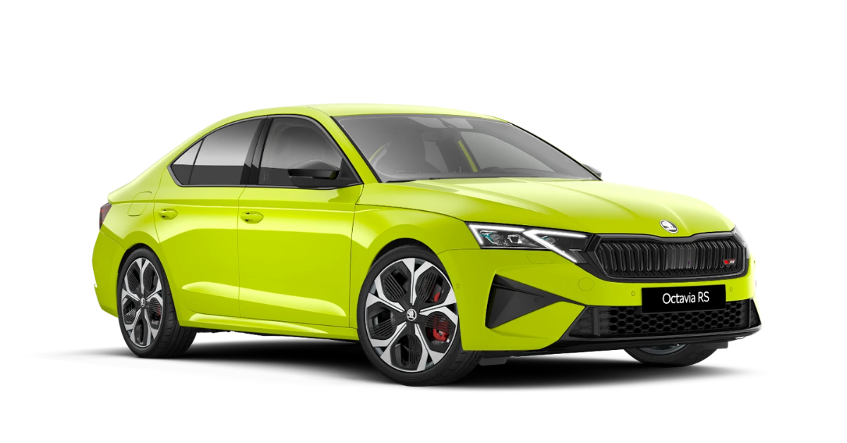 2025 Skoda Octavia RS India Launch – Velvet Red Sedan Front View