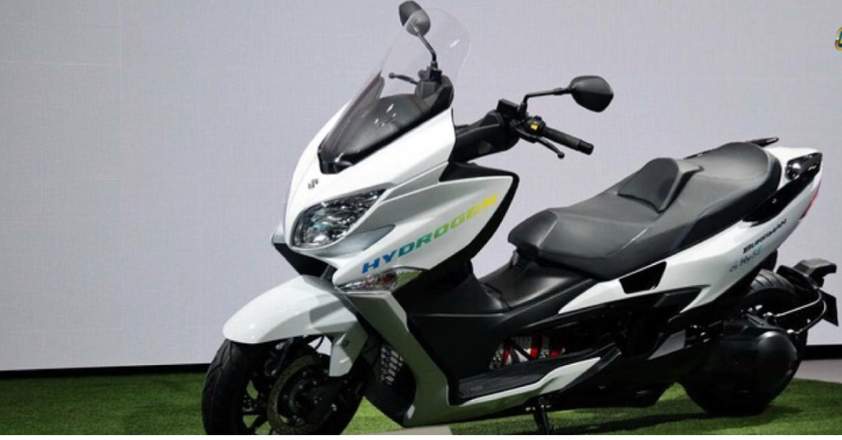 Suzuki Burgman Hydrogen Scooter 2025 with 200KM range and futuristic design