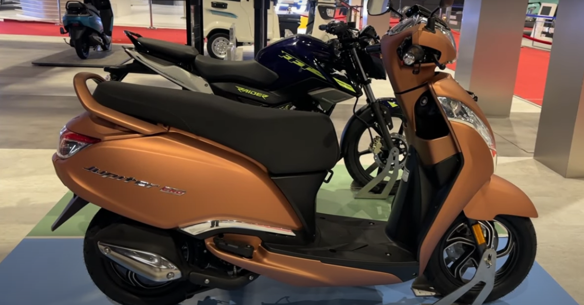 TVS Jupiter CNG Scooter showcased at Bharat Mobility Global Expo 2025