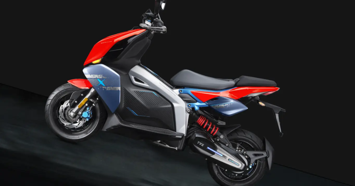 TVS X Smart Electric Scooter in India with 300km range and stylish design