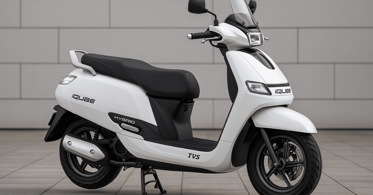 TVS iQube Hybrid Scooter 2025 – Dual Power Petrol Electric Model with 215KM Range