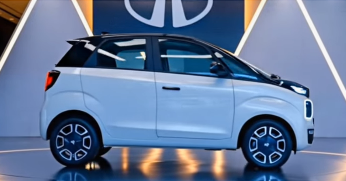 Tata Nano Electric 2025 का फ्रंट व्यू — बजट इलेक्ट्रिक हैचबैक