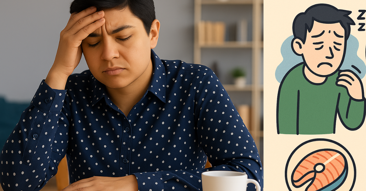 A person feeling tired and weak due to Vitamin B12 deficiency