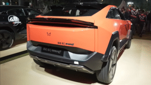 Mahindra’s BE 6 Formula E Edition SUV back angle motorsport theme
