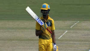 Ruturaj Gaikwad batting during a T20 cricket match