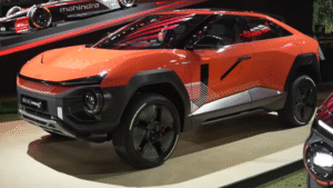 Mahindra’s BE 6 Formula E Edition SUV front angle motorsport theme