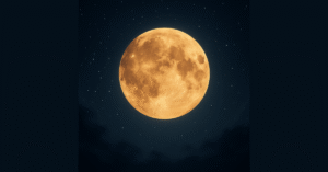 Beaver Moon 2025 glowing full moon in night sky