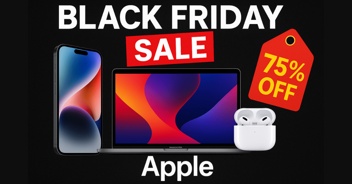 Black Friday Sale 2025 Apple Products Discounts Banner