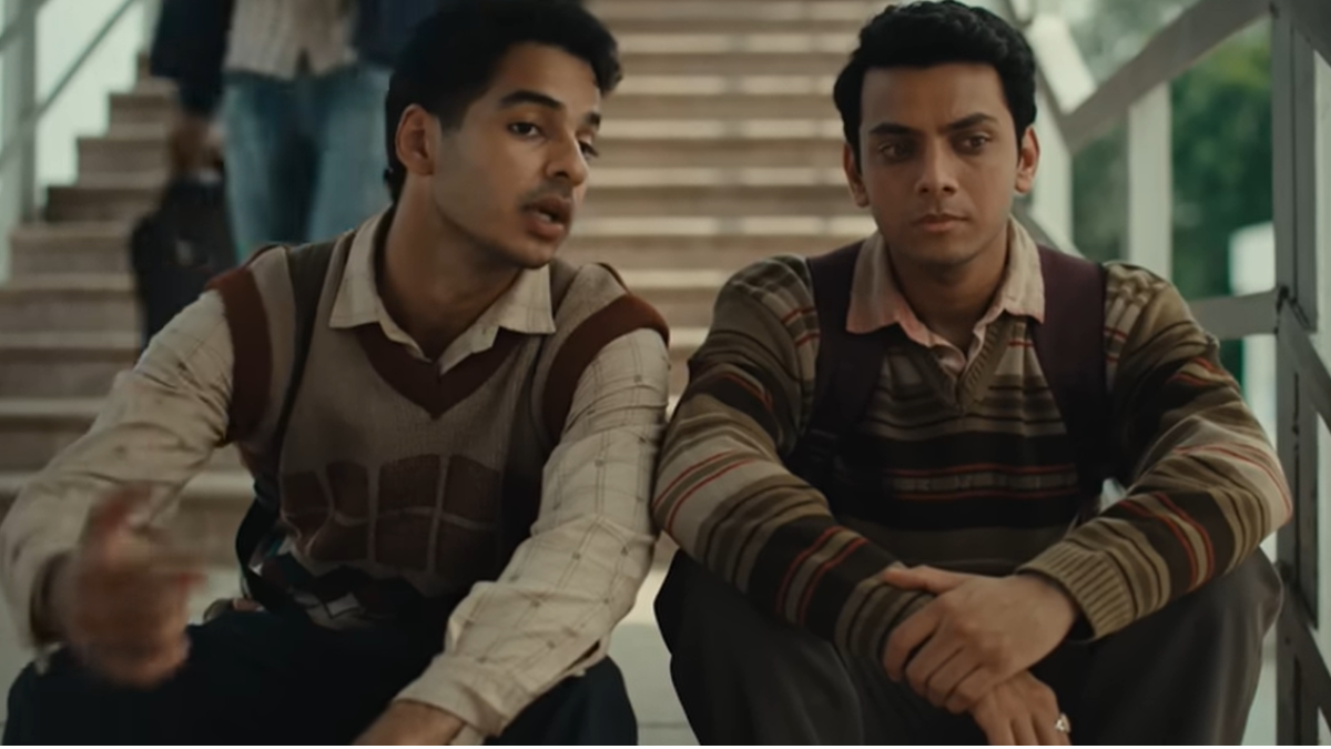 Homebound OTT release still featuring Ishaan Khatter and Vishal Jethwa in rural setting