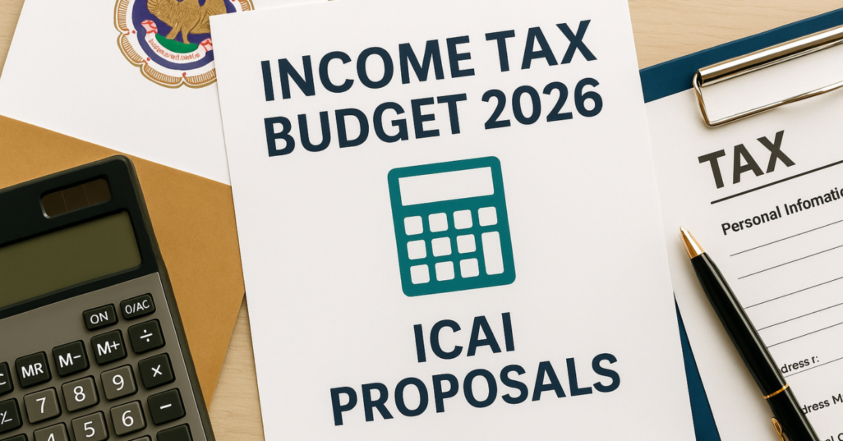 Income Tax Budget 2026 ICAI proposals with joint filing and F&O taxation reforms