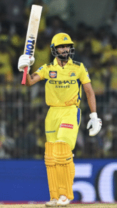 Ruturaj Gaikwad batting during a T20 cricket match
