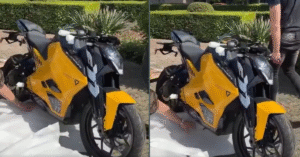 TVS backed EV startup Ultraviolette electric bike with futuristic design