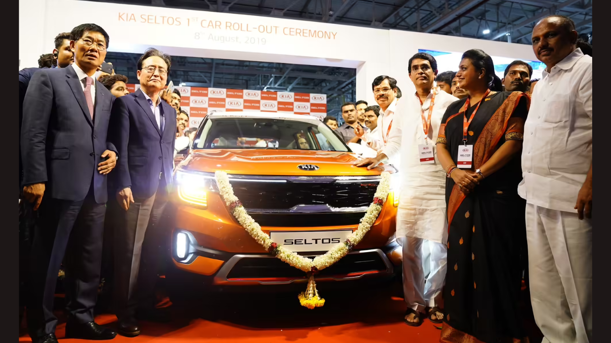 New Kia Seltos production in India at Anantapur plant first unit rollout