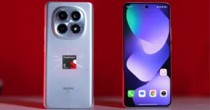 Redmi Note 15 5G स्मार्टफोन का फ्रंट और बैक डिजाइन