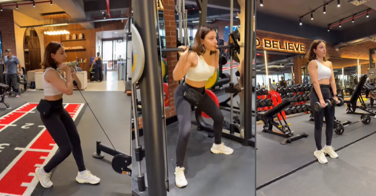 जिम में लेग-डे वर्कआउट करती हुई Soha Ali Khan